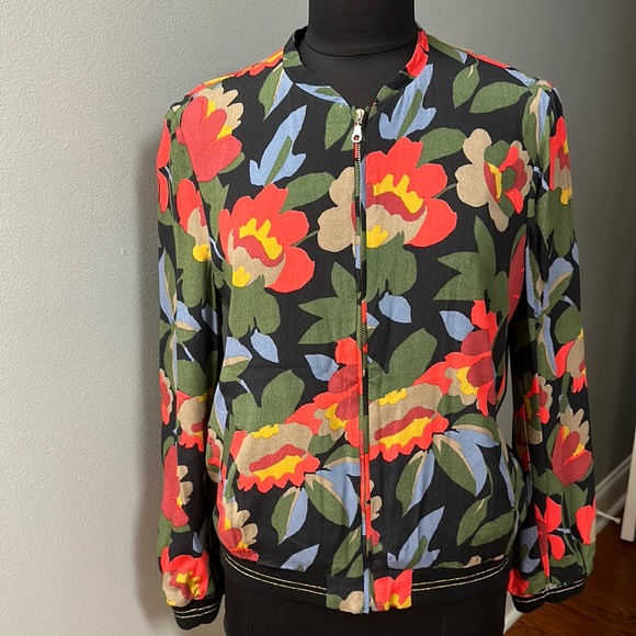 NWT Zara Floral Bomber Jacket - Picture 3 of 12